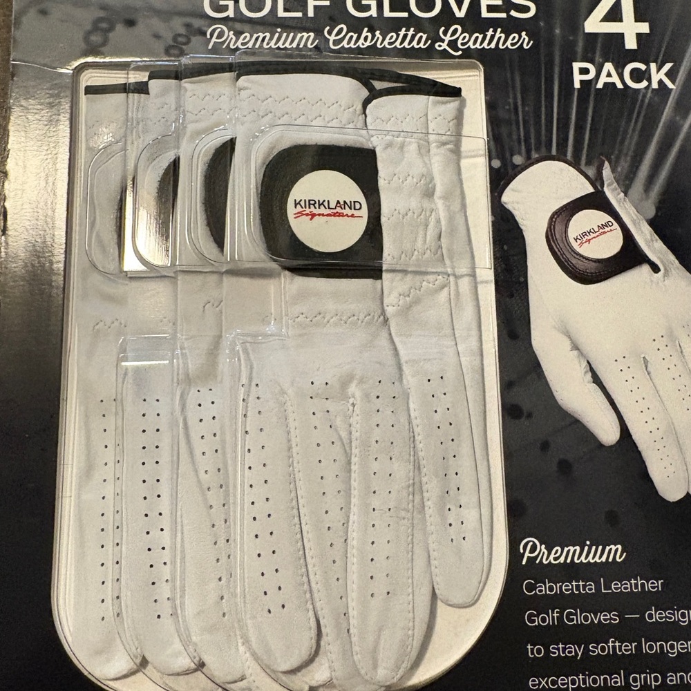 Kirkland Signature White Golf Gloves 4-Pack